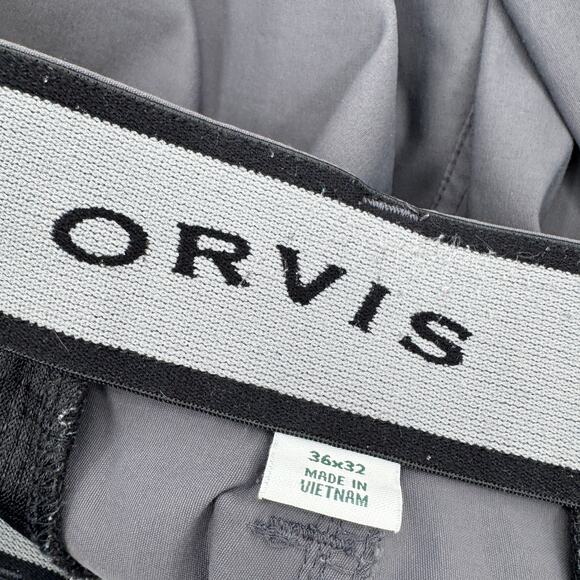 Orvis Golf Pants Mens 36x32 (36x31 ACTUAL) Gray Water Repellent Stretch Active - Picture 4 of 11